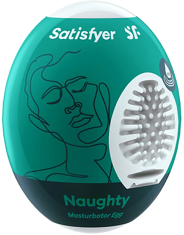 Masturbator jajko, zielony - Satisfyer Masturbator Egg Single Naughty — Zdjęcie N1