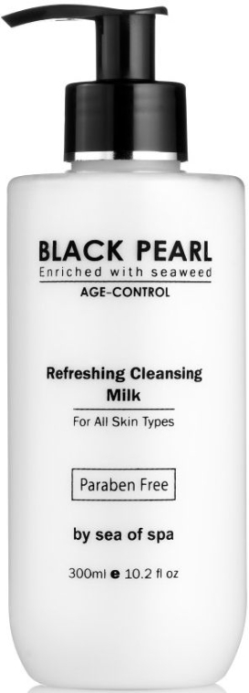 Odświeżające kremowe mleczko oczyszczające do demakijażu twarzy, szyi i dekoltu z kwiatem bananowca - Sea Of Spa Black Pearl Age Control Refreshing Cleansing Milk For All Skin Types — Zdjęcie N1