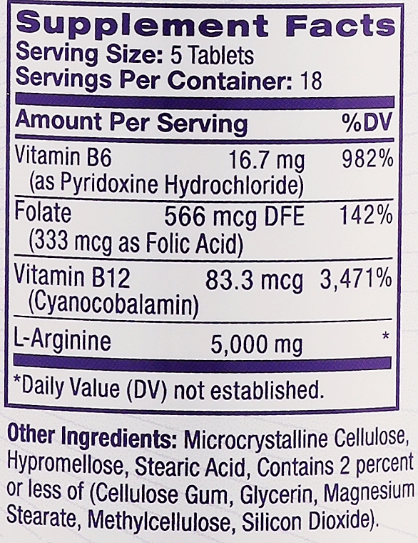 L-arginina 3000 mg - Natrol L-Arginine — Zdjęcie N3