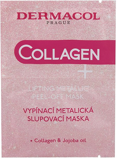 Liftingująca maska peel-off do twarzy Kolagen i olej jojoba - Dermacol Collagen+ Lifting Metallic Peel-Off Mask — Zdjęcie N1