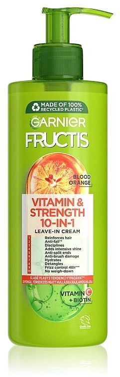 Kuracja bez spłukiwania wzmacniająca włosy - Garnier Fructis Vitamin & Strength 10-in-1 — Zdjęcie N1