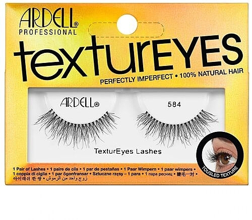 Zestaw sztucznych rzęs, 584 - Ardell TexturEyes 584 False Eyelashes Black — Zdjęcie N1