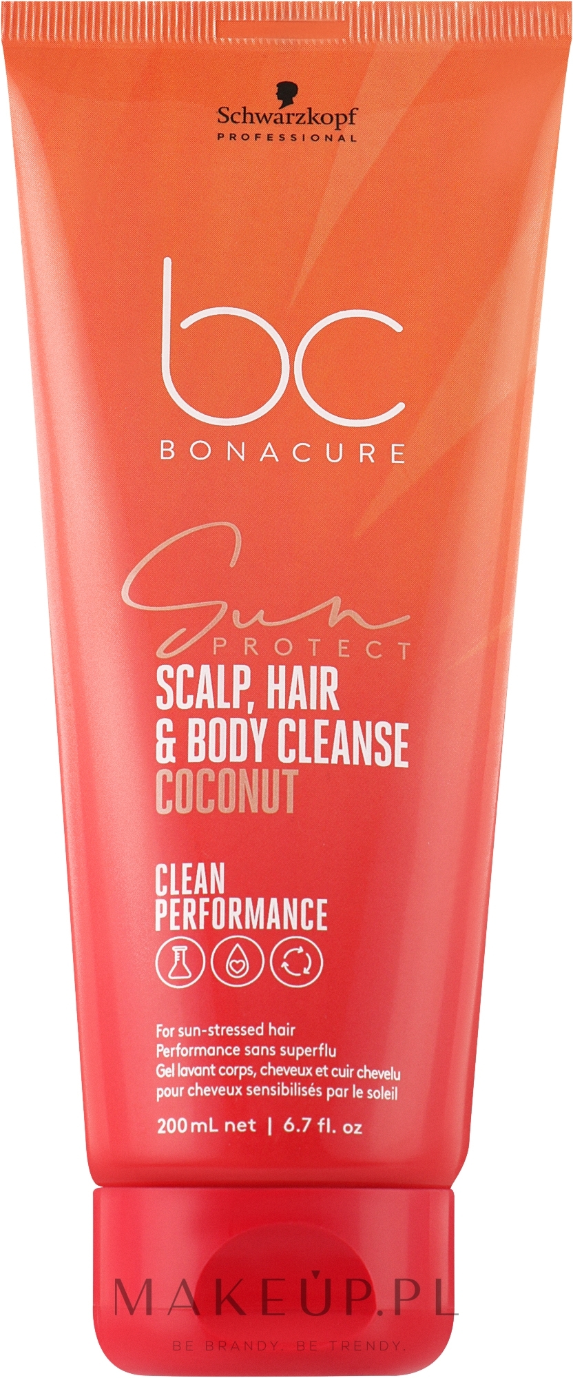 Szampon do skóry głowy, włosów i ciała - Schwarzkopf Professional Bonacure Sun Protect 3-In-1 Scalp, Hair & Body Cleanse Coconut — Zdjęcie 200 ml