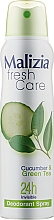 Antyperspirant Słodka pomarańcza i cedr - Malizia Frash Care Deodorant Spray Cucumber & Green Tea — Zdjęcie N1