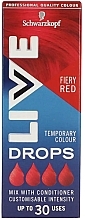 Krople do farbowania włosów - Live Drops Fiery Red Temporary Color — Zdjęcie N1