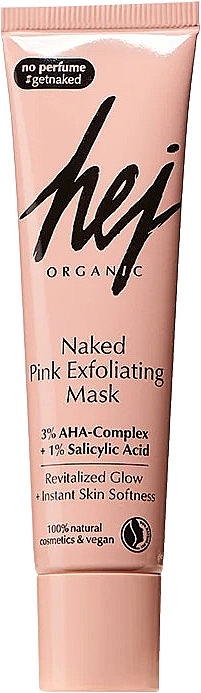 Złuszczająca maseczka do twarzy - Hej Organic Naked Pink Exfoliation Mask — Zdjęcie N1