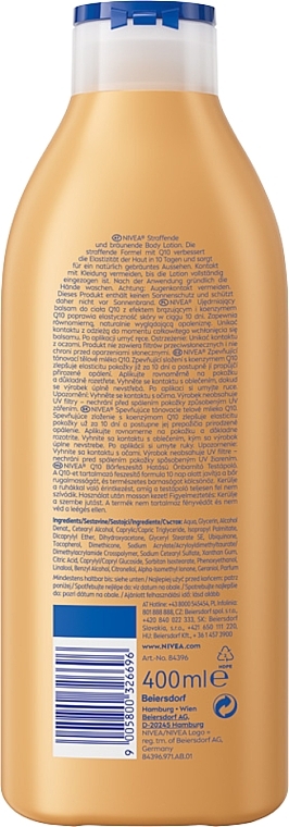 Ujędrniająco-brązujący balsam do ciała - NIVEA Q10 Plus Firming Bronze Body Lotion — Zdjęcie N2