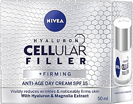 Krem na dzień z kwasem hialuronowym - NIVEA Hyaluron Cellular Filler Firming Anti-Age Day Cream SPF 15 — Zdjęcie N3