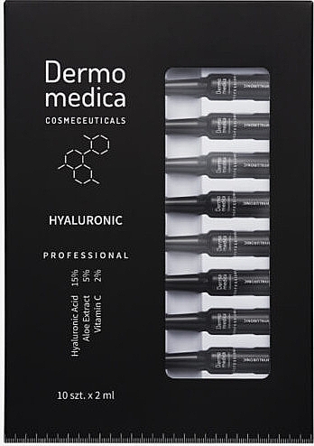 Nawilżające ampułki do twarzy z kwasem hialuronowym - Dermomedica Hyaluronic Ampoules — Zdjęcie N1