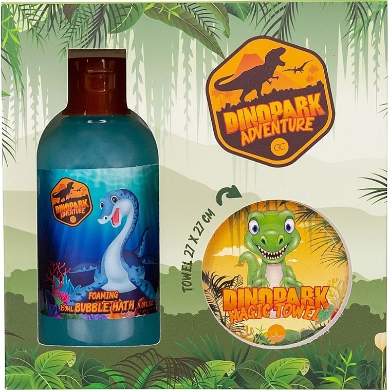 Zestaw do kąpieli dla dzieci (b/foam 150 ml + towel 1 pcs) - Accentra Dinopark Adventure Set — Zdjęcie N1