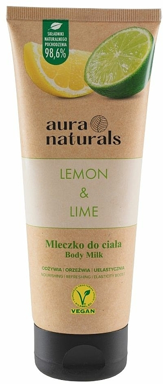 Mleczko do ciała Cytryna i limonka - Aura Naturals Lemon & Lime Body Milk — Zdjęcie N1