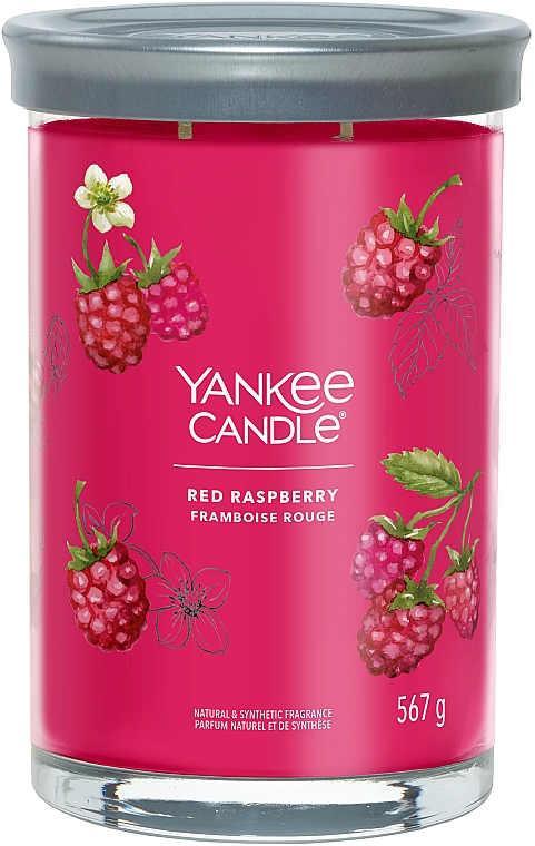 Świeca zapachowa na podstawce Red Raspberry, 2 knoty - Yankee Candle Red Raspberry Tumbler — Zdjęcie N1