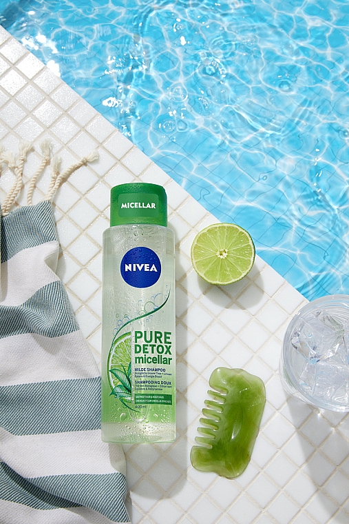 Detoksykujący szampon micelarny - NIVEA Pure Detox Micellar Shampoo — Zdjęcie N2