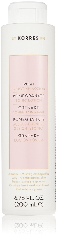 Płyn tonizujący z granatem do skóry mieszanej i tłustej - Korres Pomegranate Tonic Lotion