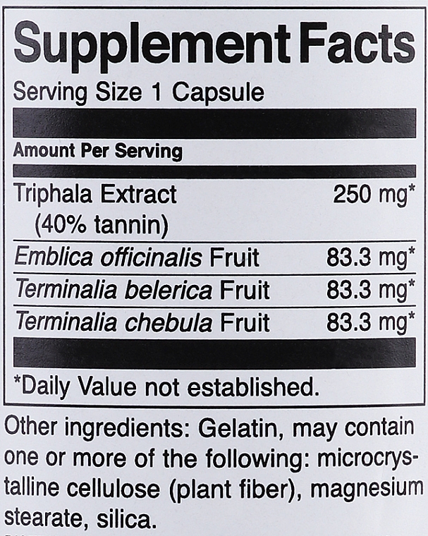 Suplement diety Triphala, 250 mg - Swanson Triphala, 250mg — Zdjęcie N3