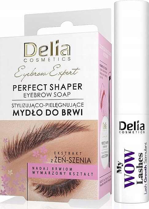 Zestaw - Delia Eyebrow Expert (eyelash/cond/3ml + eyebrow/soap/10ml) — Zdjęcie N1