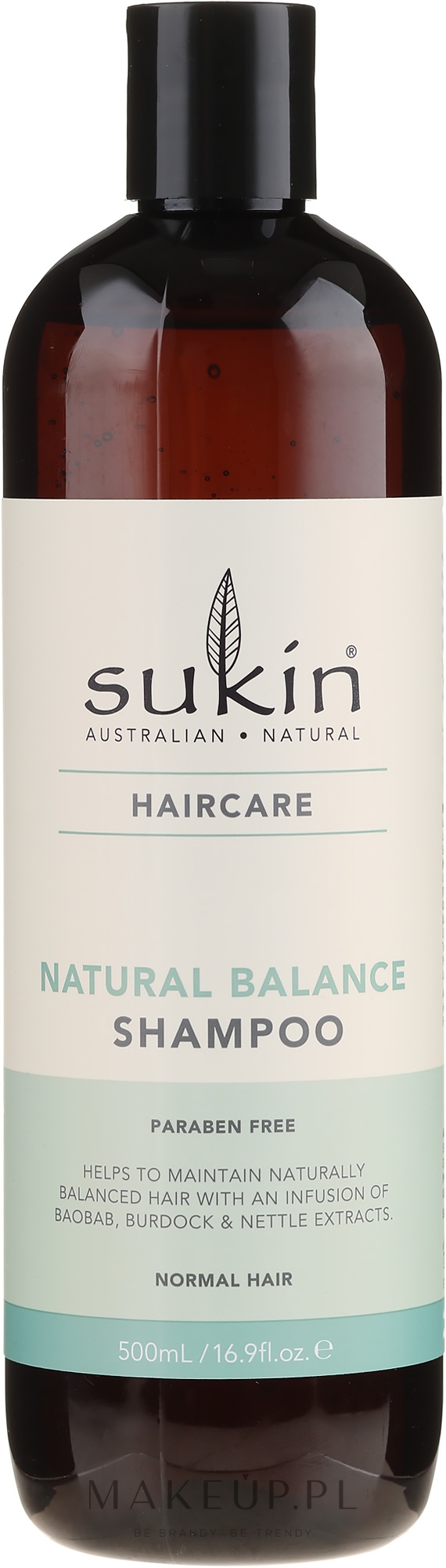 Naturalny szampon balansujący do włosów normalnych - Sukin Natural Balance Shampoo  — Zdjęcie 500 ml