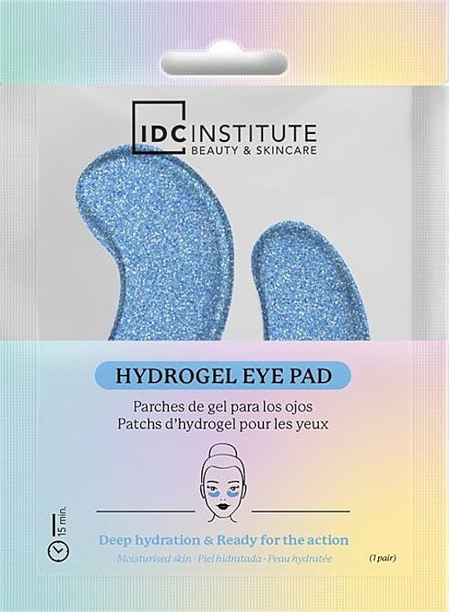 Hydrożelowe płatki pod oczy z brokatem - IDC Institute Glitter Hydrogel Eye Pad Blue — Zdjęcie N1