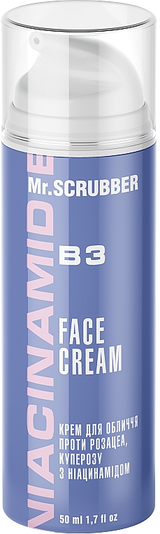 Krem do twarzy przeciw trądzikowi różowatemu z niacynamidem - Mr.Scrubber Face ID. Niacinamide Face Cream — Zdjęcie N1