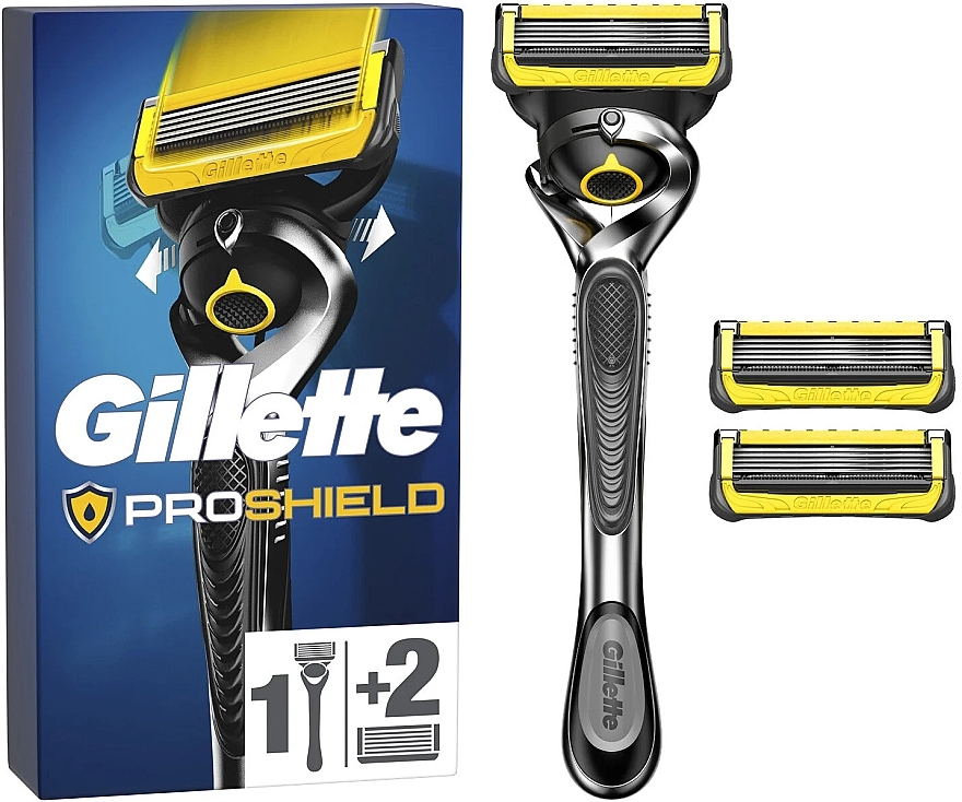 Maszynka do golenia z 3 wymiennymi wkładami - Gillette Proshield Razor + 3 Razor Blades — Zdjęcie N1