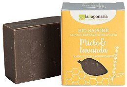 Kup Emolientowo-oczyszczające mydło w kostce z oliwą Miód i lawenda - La Saponaria Honey & Lavender Soap