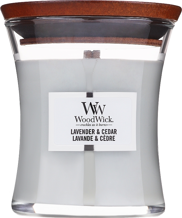 Świeca zapachowa w szkle - WoodWick Lavender and Cedar Candle — Zdjęcie N3