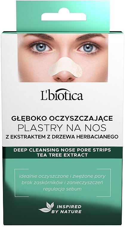 WYPRZEDAŻ Głęboko oczyszczające plastry na noc z ekstraktem z zielonej herbaty - L'biotica * — Zdjęcie N1