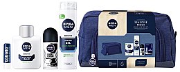 Zestaw - Nivea Men Sensitive Fresh (sh/gel/200ml + ash/balm/100ml + deo/50ml + l/balm/4.8g + bag) — Zdjęcie N2