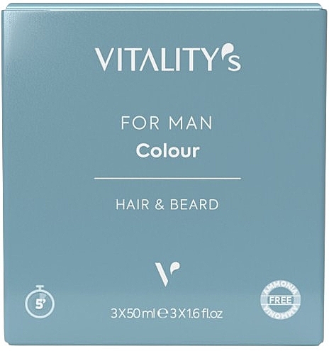 Żel koloryzujący do włosów i brody - Vitality’s For Man Colour Hair & Beard — Zdjęcie N3