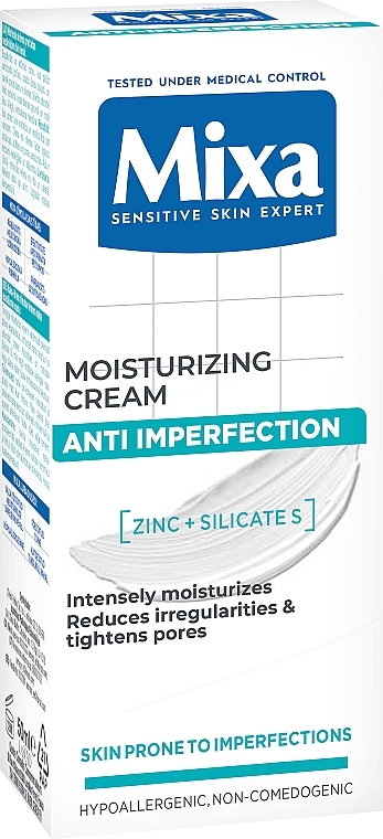 Krem nawilżający przeciw niedoskonałościom - Mixa Sensitive Skin Expert 2in1 Cream — Zdjęcie N4