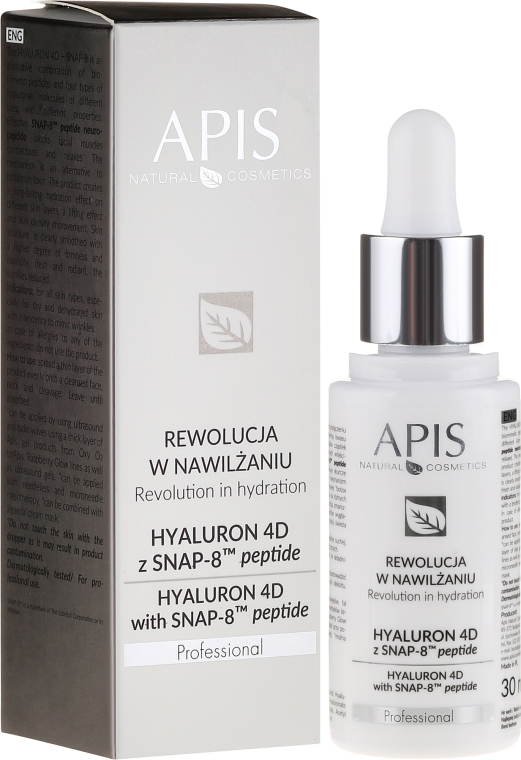 Nawilżające serum do twarzy - APIS Professional Hyaluron 4D + Snap-8 Peptide