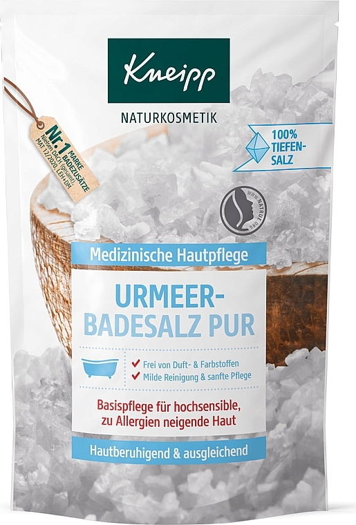 Naturalna sól morska do kąpieli - Kneipp SensitiveDerm Primordial Sea Bath Salts (uzupełnienie) — Zdjęcie N1
