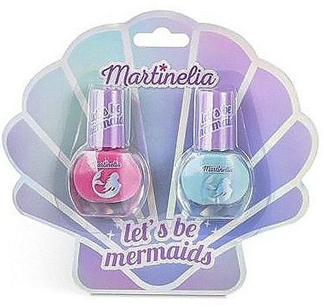 Zestaw lakierów do paznokci dla dziewczynek Syrenka, 2 szt. - Martinelia Lets Be Mermaids Nail Duo Set (nail/polish/2x4ml) — Zdjęcie N1