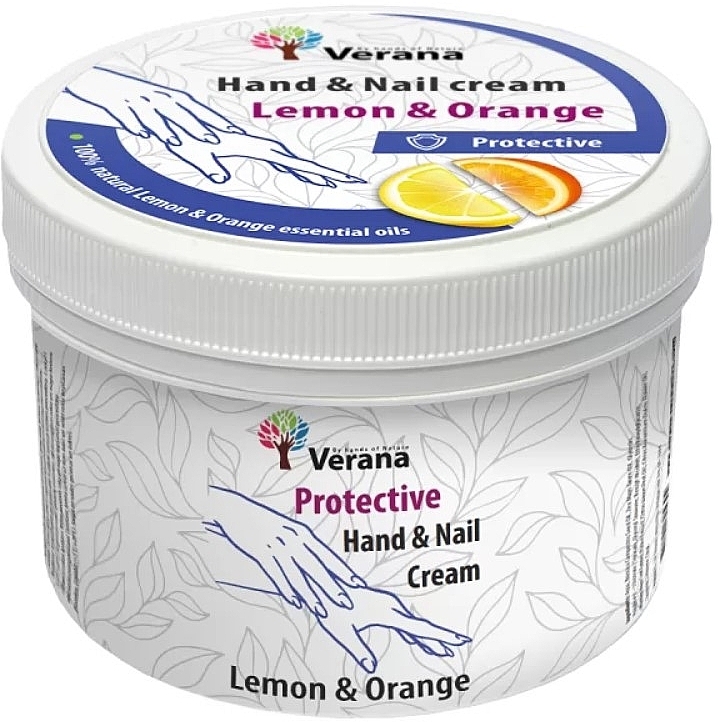 WYPRZEDAŻ Krem ochronny do stóp i paznokci Cytryna i pomarańcza - Verana Protective Hand & Nail Cream Lemon & Orange * — Zdjęcie N1