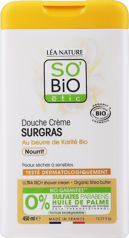 Krem pod prysznic - So'Bio Etic Lipid-Replenishing Shea Shower Cream — Zdjęcie N1