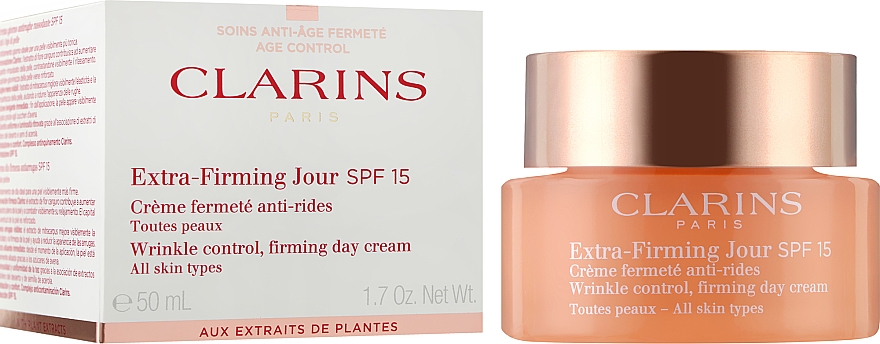 Ujędrniający krem na dzień SPF 15 - Clarins Extra-Firming Wrinkle Control Day Cream  — Zdjęcie N2