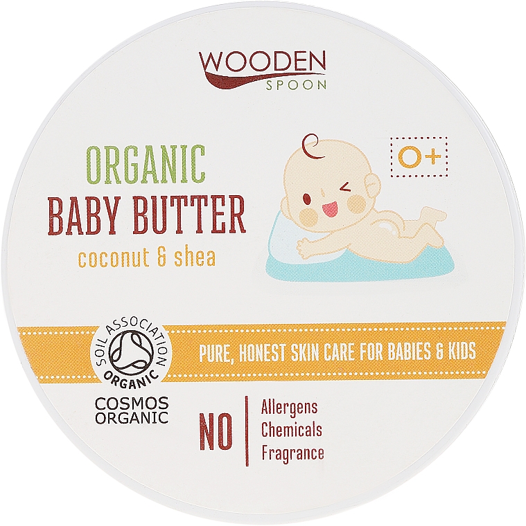 Organiczne masło do ciała dla dzieci Kokos i masło shea - Wooden Spoon Organic Baby Butter — Zdjęcie N1