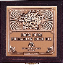 Naturalny olejek różany w drewnianym pudełku - Bulgarian Rose Oil — Zdjęcie N3
