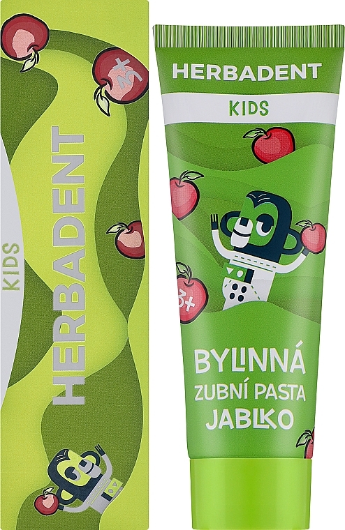 Pasta do zębów dla dzieci o smaku jabłkowym - Herbadent Kids Apple Toothpaste — Zdjęcie N2