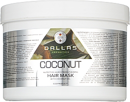 Maska wzmacniająca do włosów z naturalnym olejem kokosowym - Dalas Cosmetics Coconut — Zdjęcie N2