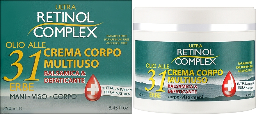 Wielofunkcyjny krem do ciała z 31 olejkami ziołowymi - Retinol Complex Multipurpose Body Cream Oil With 31 Herbs — Zdjęcie N2