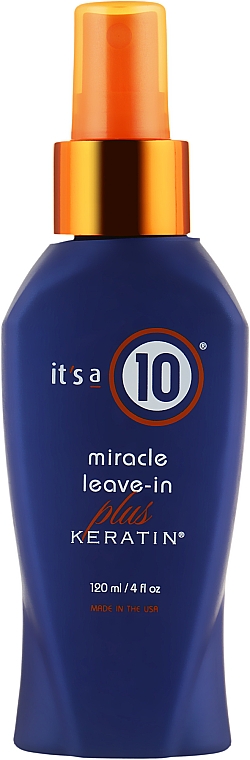 Keratynowa spray do włosów bez spłukiwania - It's a 10 Haircare Miracle Leave-In Plus Keratin