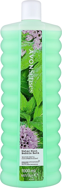 Pianka do kąpieli o zapachu mięty i ogórka - Avon Senses Water Mint Bubble Bath — Zdjęcie N1