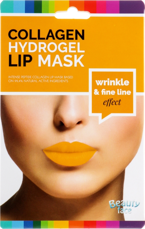 Kolagenowa hydrożelowa maska do ust - Beauty Face Collagen Hydrogel Lip Mask Wrinkle Smooth Effect