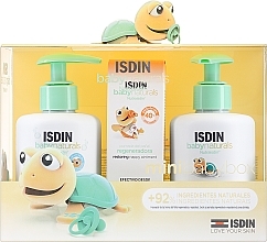 Zestaw - Isdin Baby Naturals Mini Set (b/sh/gel/200ml + b/b/lot/200ml + b/b/gel/20ml) — Zdjęcie N1