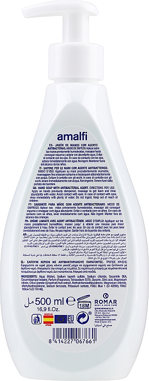 Kremowe mydło do rąk Antybakteryjne - Amalfi Cream Soap Hand — Zdjęcie N2