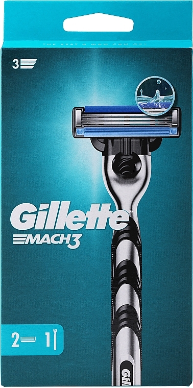 Maszynka do golenia z 2 wymiennymi ostrzami - Gillette Mach3