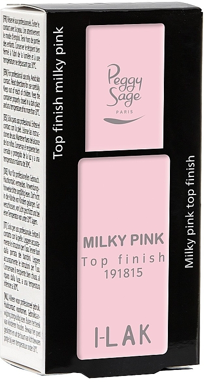 Top coat do paznokci Efekt śnieżnej kuli - Peggy Sage Top Finish Milky Pink I-Lak — Zdjęcie N2
