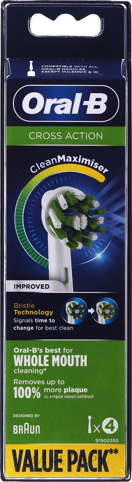 Wymienne końcówki do elektrycznej szczoteczki do zębów, 4 szt. - Oral-B Cross Action Power Toothbrush Refill Heads — Zdjęcie 4 szt.