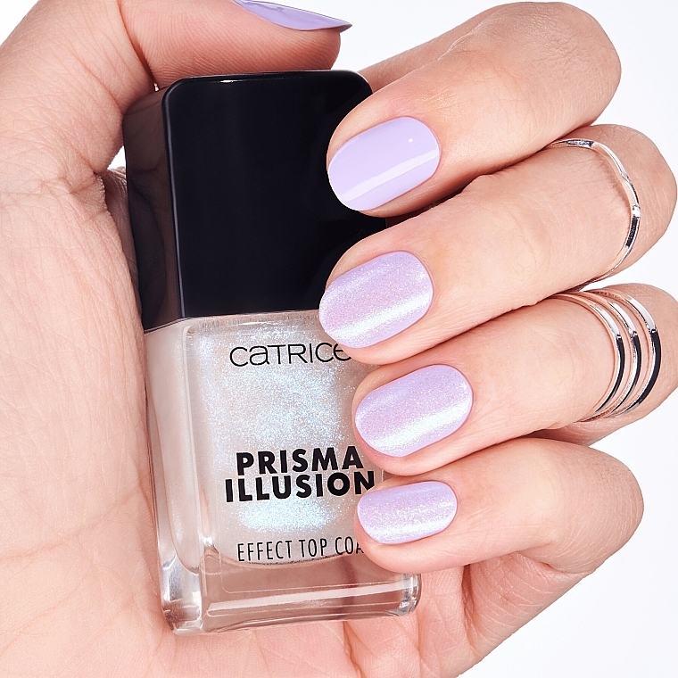 Top coat do paznokci z efektem pryzmatycznym - Catrice Prisma Illusion Effect Galactic Dust Top Coat — Zdjęcie N5